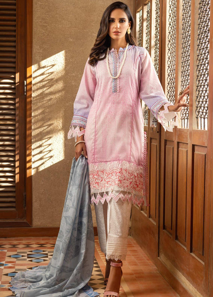 Al Zohaib Embroidered Lawn Suits Unstitched 3 Piece AZ22SNB D-4-B - Summer Collection