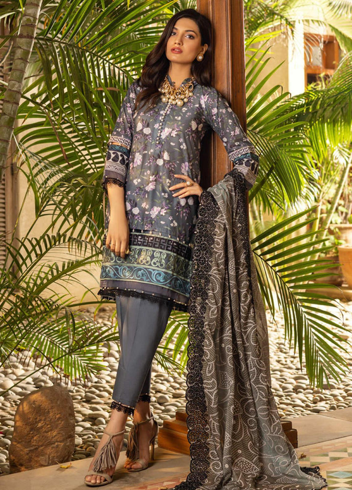 Al Zohaib Embroidered Lawn Suits Unstitched 3 Piece AZ22SNB D-6-B - Summer Collection