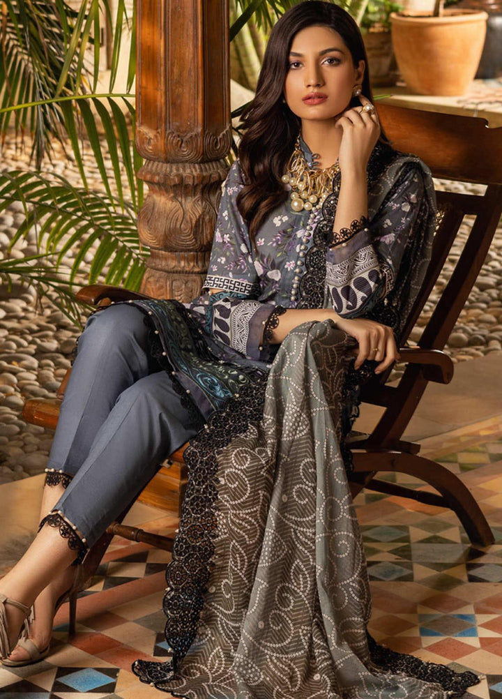 Al Zohaib Embroidered Lawn Suits Unstitched 3 Piece AZ22SNB D-6-B - Summer Collection