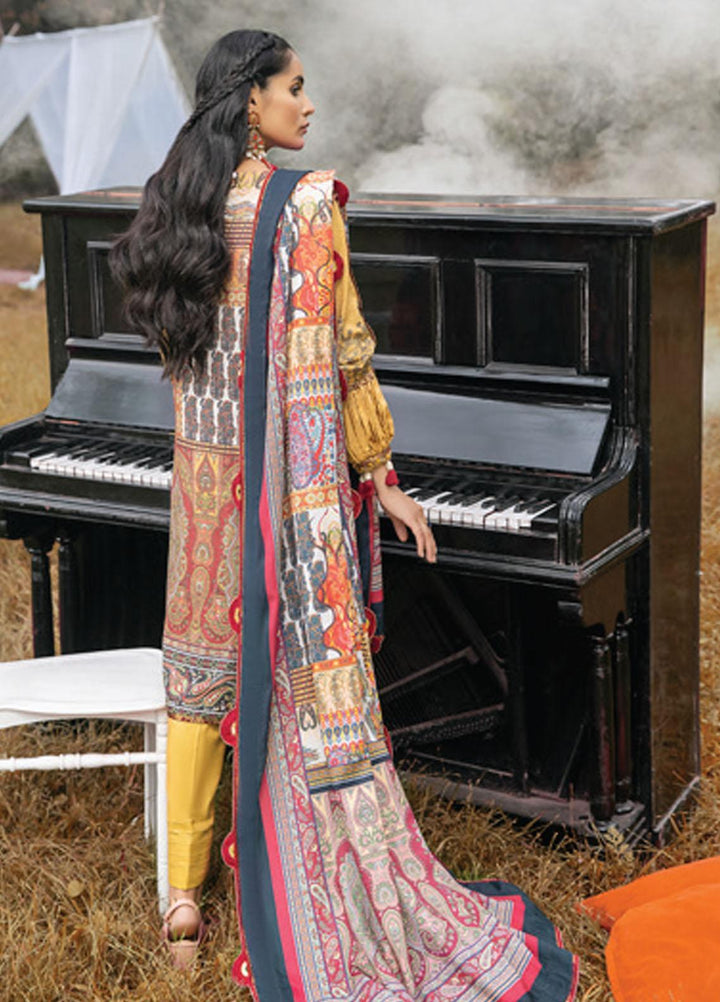 Al Zohaib Embroidered Linen Suits Unstitched 3 Piece AZ21WB D-01 - Winter Collection