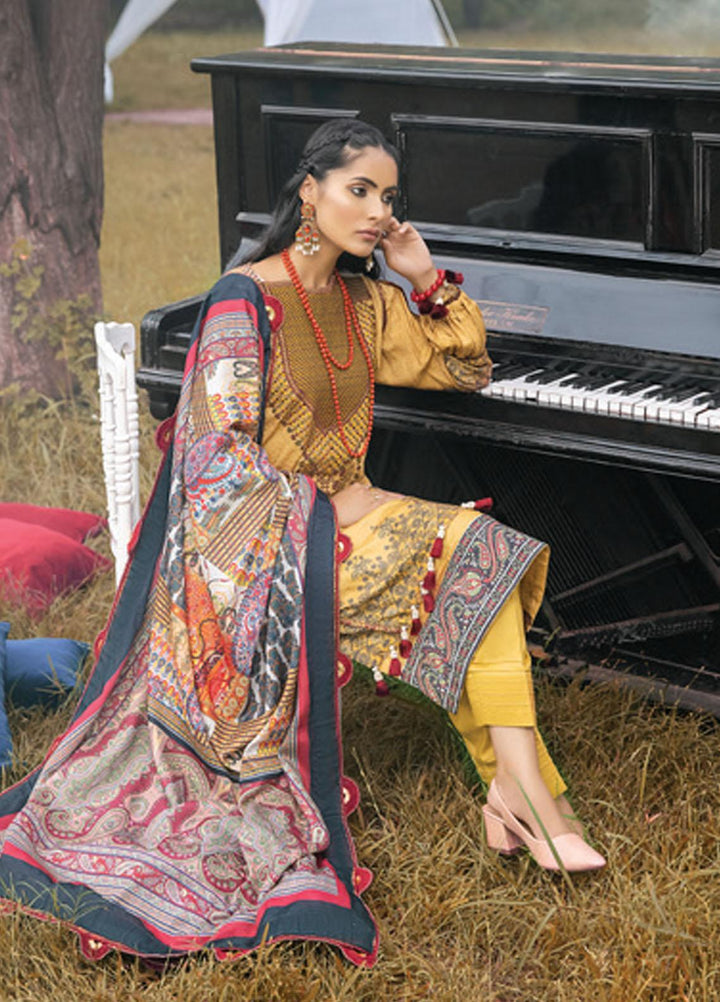 Al Zohaib Embroidered Linen Suits Unstitched 3 Piece AZ21WB D-01 - Winter Collection