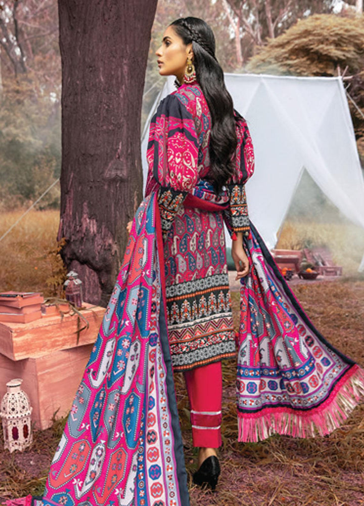 Al Zohaib Embroidered Linen Suits Unstitched 3 Piece AZ21WB D-02 - Winter Collection