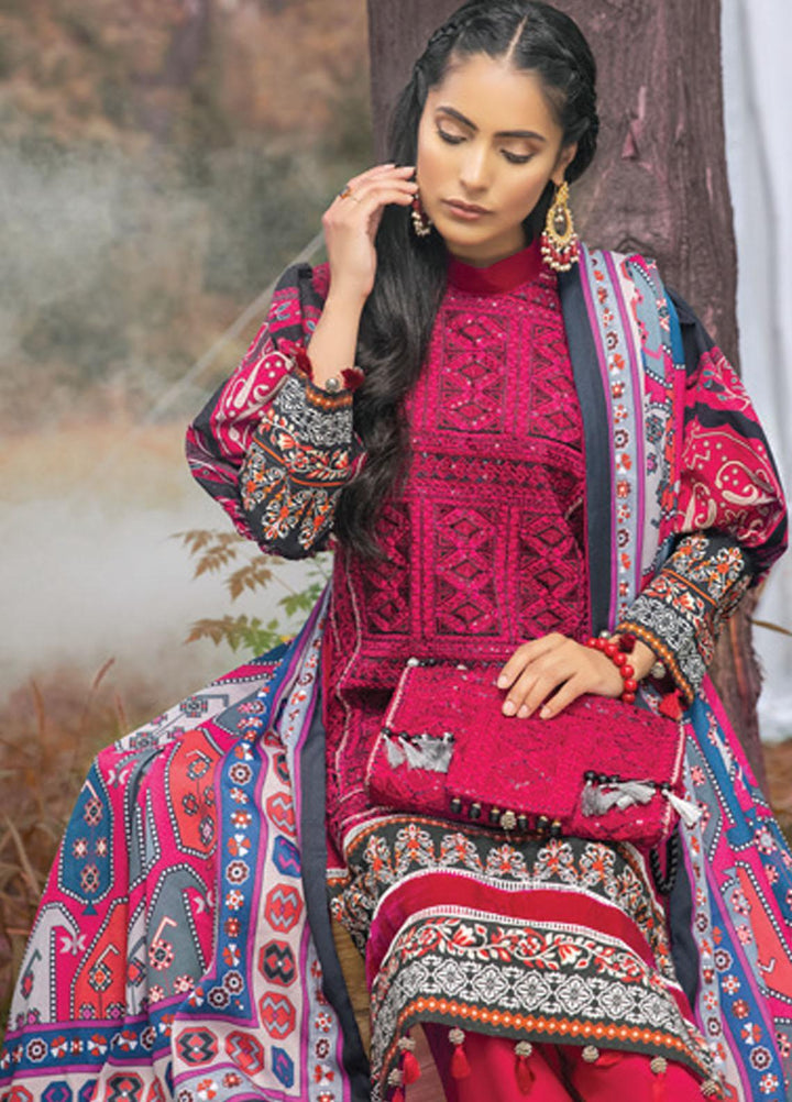 Al Zohaib Embroidered Linen Suits Unstitched 3 Piece AZ21WB D-02 - Winter Collection