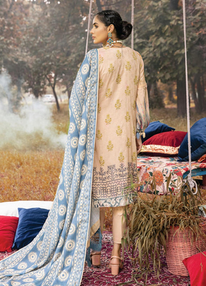 Al Zohaib Embroidered Linen Suits Unstitched 3 Piece AZ21WB D-04 - Winter Collection