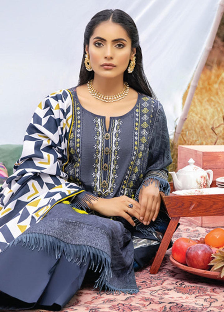 Al Zohaib Embroidered Linen Suits Unstitched 3 Piece AZ21WB D-05 - Winter Collection