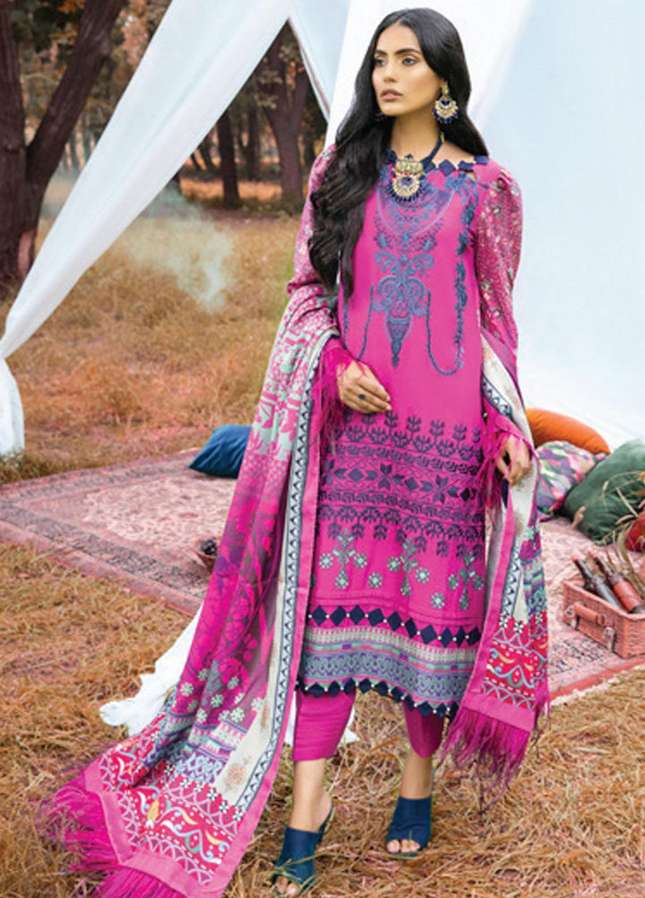 Al Zohaib Embroidered Slub Linen Suits Unstitched 3 Piece AZ21WB D-06 - Winter Collection
