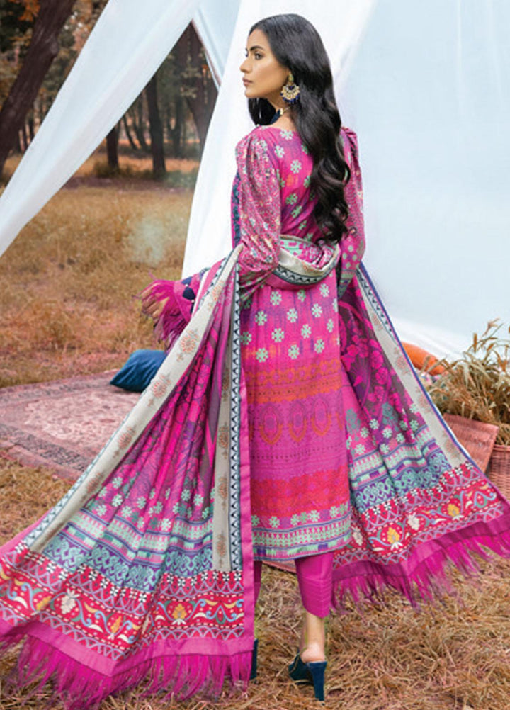 Al Zohaib Embroidered Slub Linen Suits Unstitched 3 Piece AZ21WB D-06 - Winter Collection