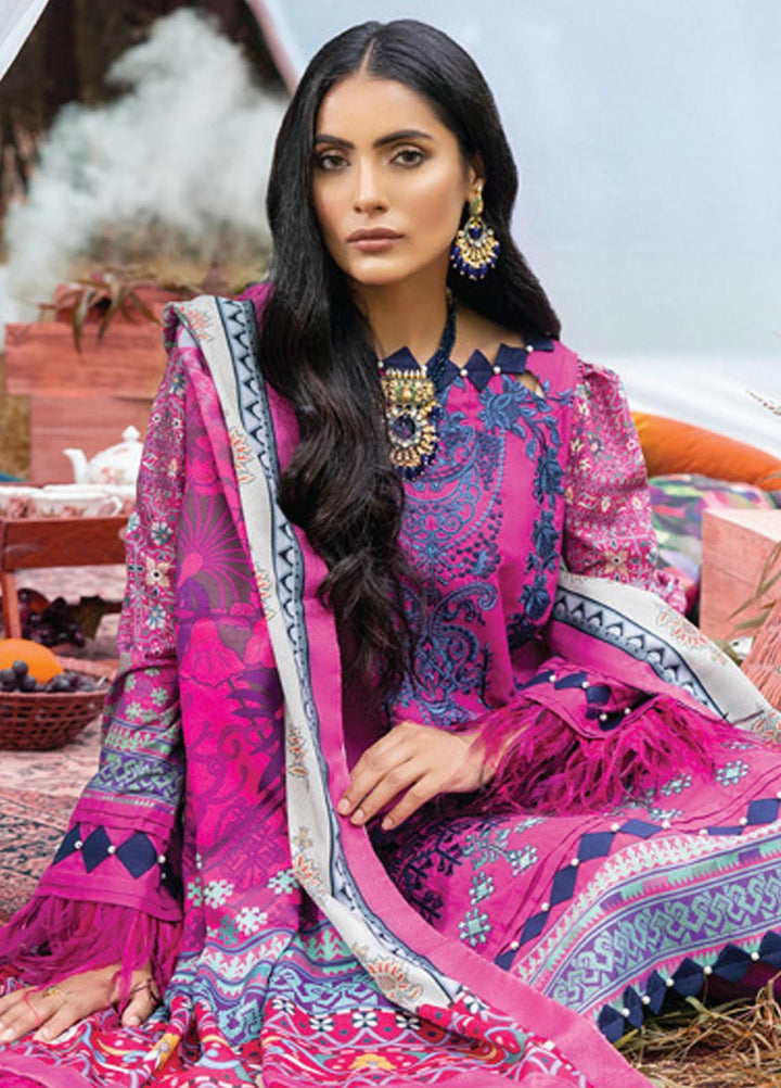 Al Zohaib Embroidered Slub Linen Suits Unstitched 3 Piece AZ21WB D-06 - Winter Collection