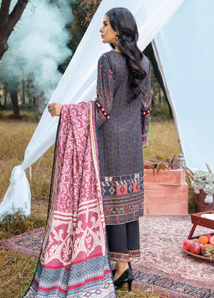 Al Zohaib Embroidered Linen Suits Unstitched 3 Piece AZ21WB D-07 - Winter Collection