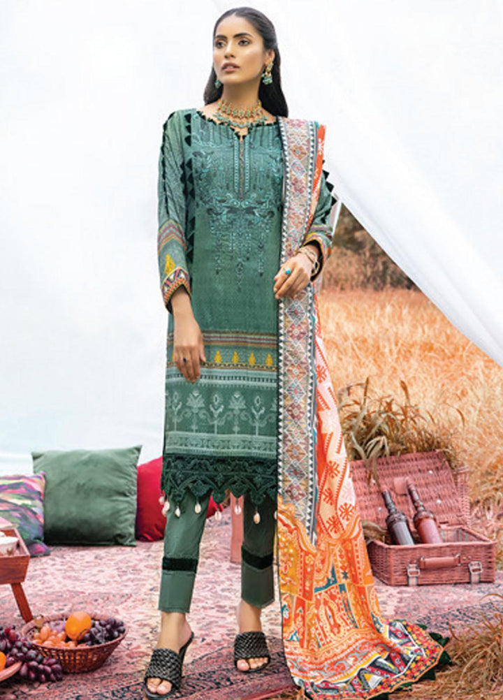 Al Zohaib Embroidered Linen Suits Unstitched 3 Piece AZ21WB D-10 - Winter Collection