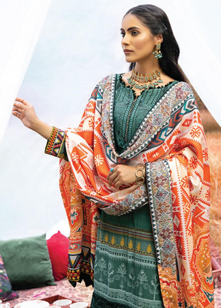 Al Zohaib Embroidered Linen Suits Unstitched 3 Piece AZ21WB D-10 - Winter Collection