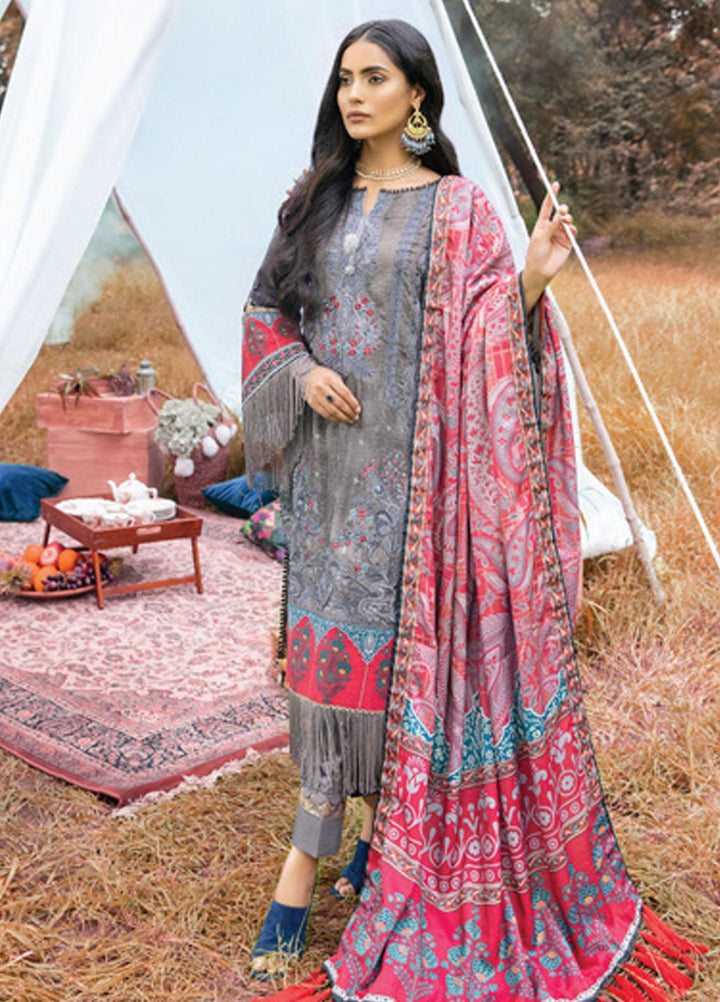 Al Zohaib Embroidered Linen Suits Unstitched 3 Piece AZ21WB D-11 - Winter Collection