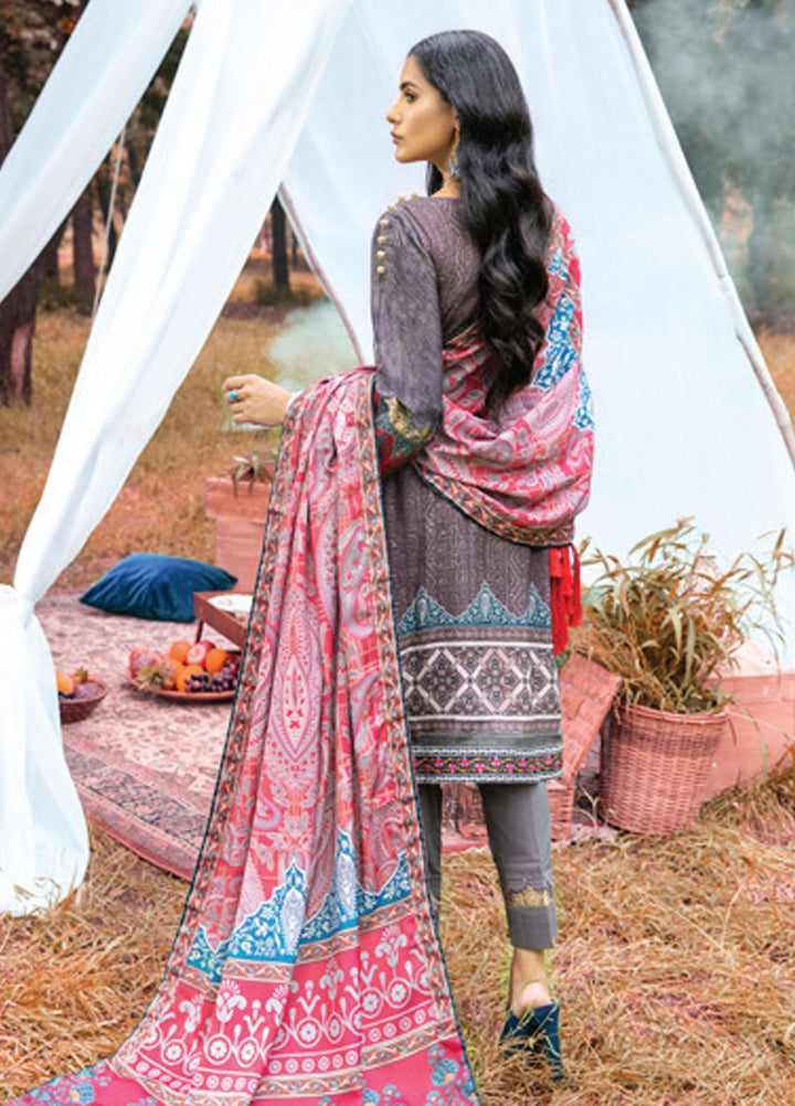 Al Zohaib Embroidered Linen Suits Unstitched 3 Piece AZ21WB D-11 - Winter Collection