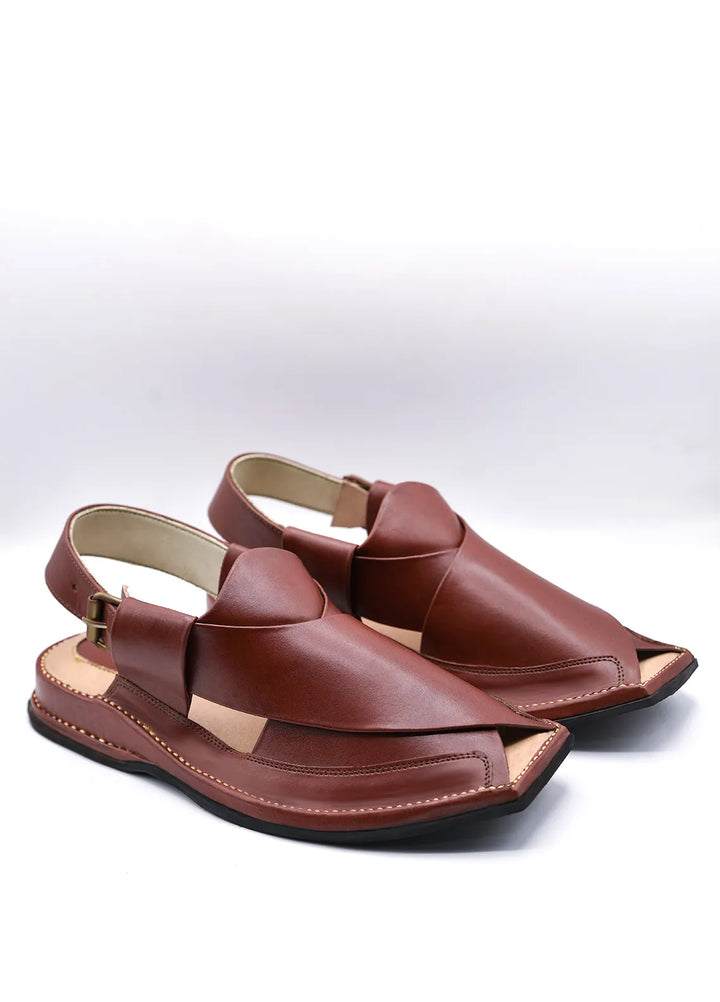 Alif Yay Plain Peshawar Zalmi Brown Peshawri Chappal AY FW 19