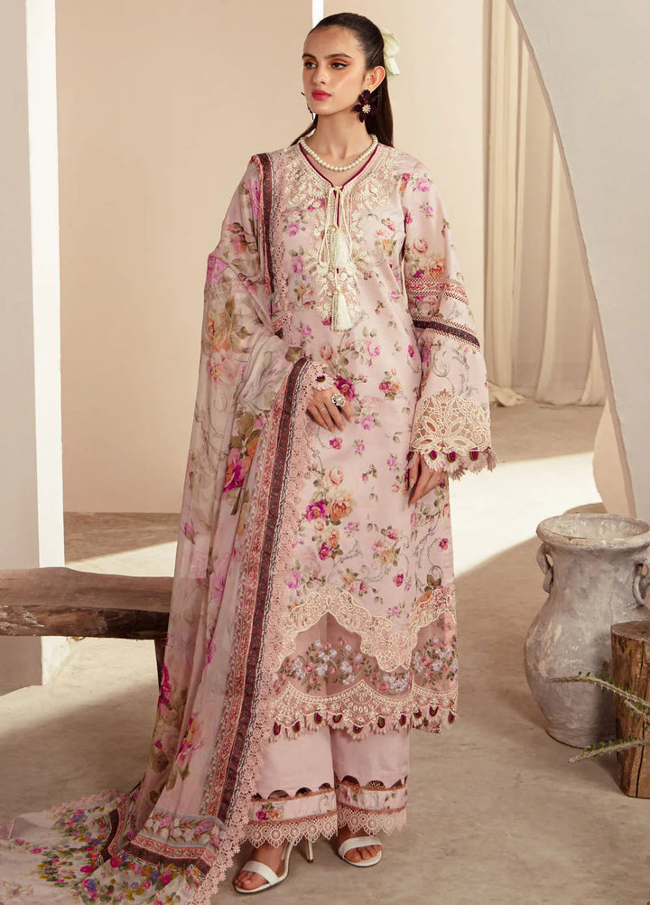 Alif Affordable by Ajr Embroidered Lawn Suit Unstitched 3 Piece AJR24AA AFL-03 Rosella - Summer Collection