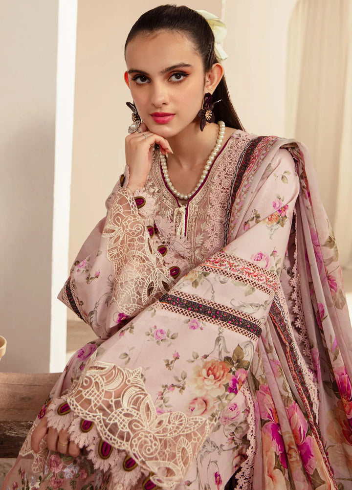 Alif Affordable by Ajr Embroidered Lawn Suit Unstitched 3 Piece AJR24AA AFL-03 Rosella - Summer Collection
