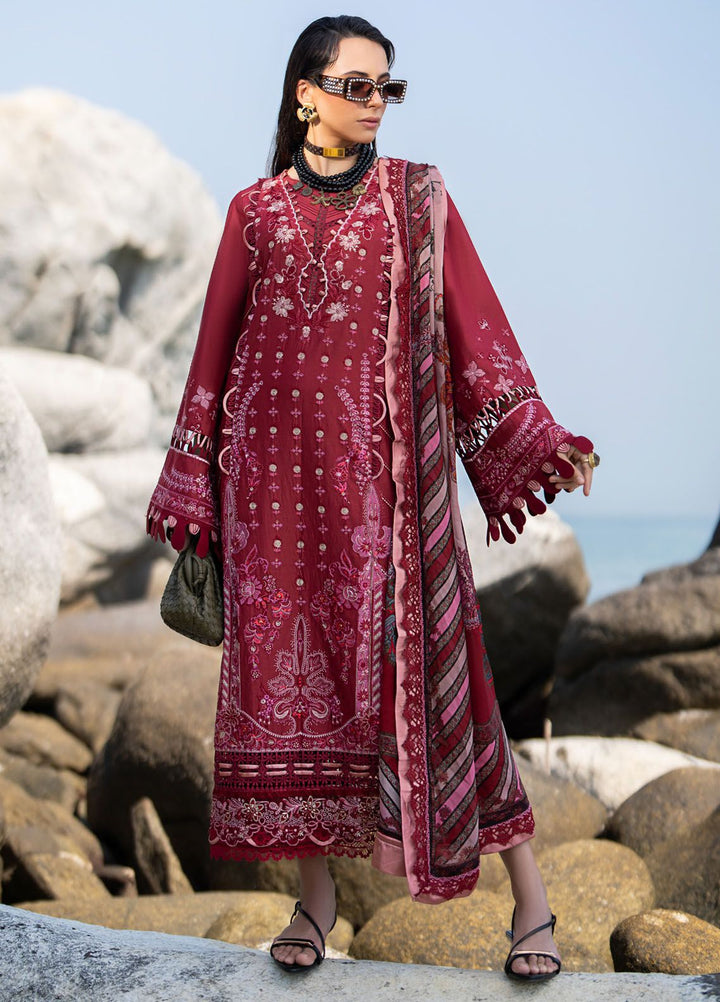 Alif by AJR Couture Embroidered Lawn Suits Unstitched 3 Piece AJR24AL ASL-05 Eleganza - Luxury Summer Collection