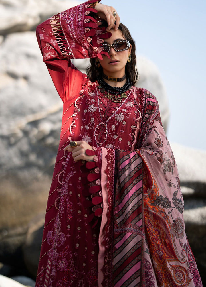 Alif by AJR Couture Embroidered Lawn Suits Unstitched 3 Piece AJR24AL ASL-05 Eleganza - Luxury Summer Collection