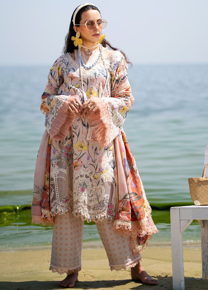 Alif by AJR Couture Embroidered Lawn Suits Unstitched 3 Piece AJR24AL ASL-06 Blooming - Luxury Summer Collection