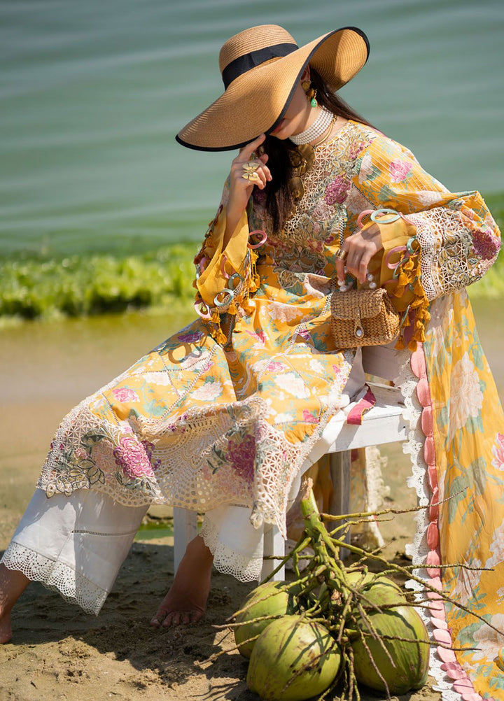 Alif by AJR Couture Embroidered Lawn Suits Unstitched 3 Piece AJR24AL ASL-07 Sunlit - Luxury Summer Collection