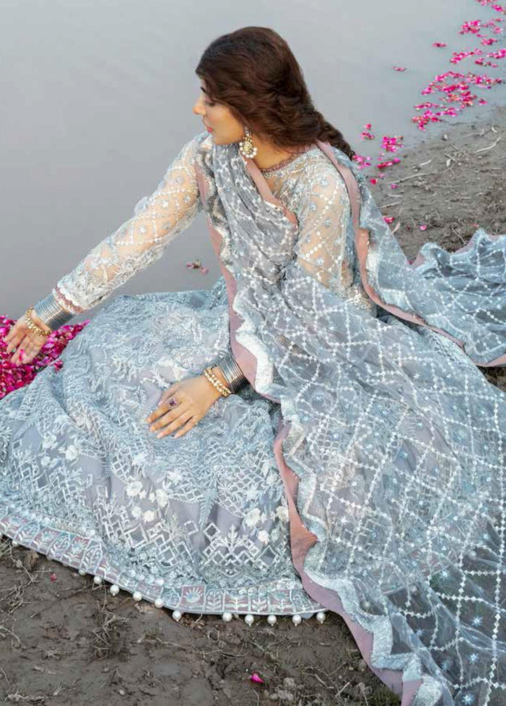 Alif by AJR Couture Embroidered Net Suits Unstitched 4 Piece AJR22GK AGK-04 Inayat - Wedding Collection
