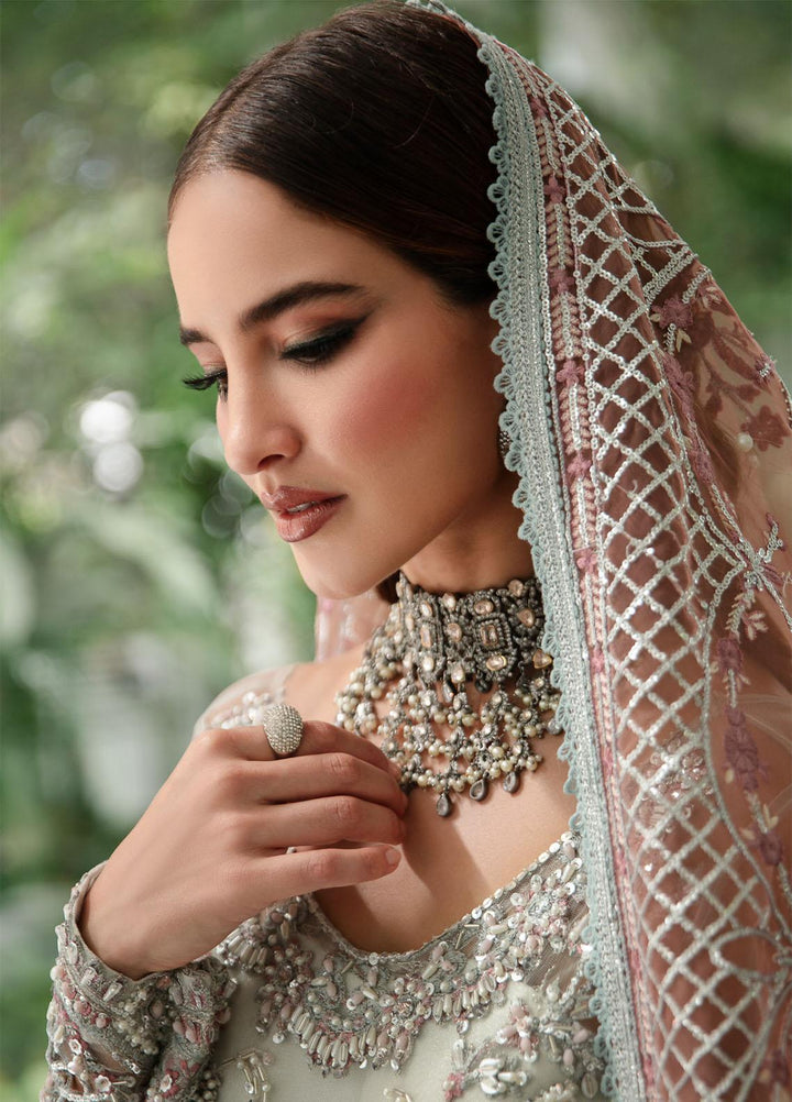 Alif By AJR Couture Embroidered Net Suits Unstitched 4 Piece AJR23AL-LW LWF-01-23 Wisteria - Luxury Wedding Collection