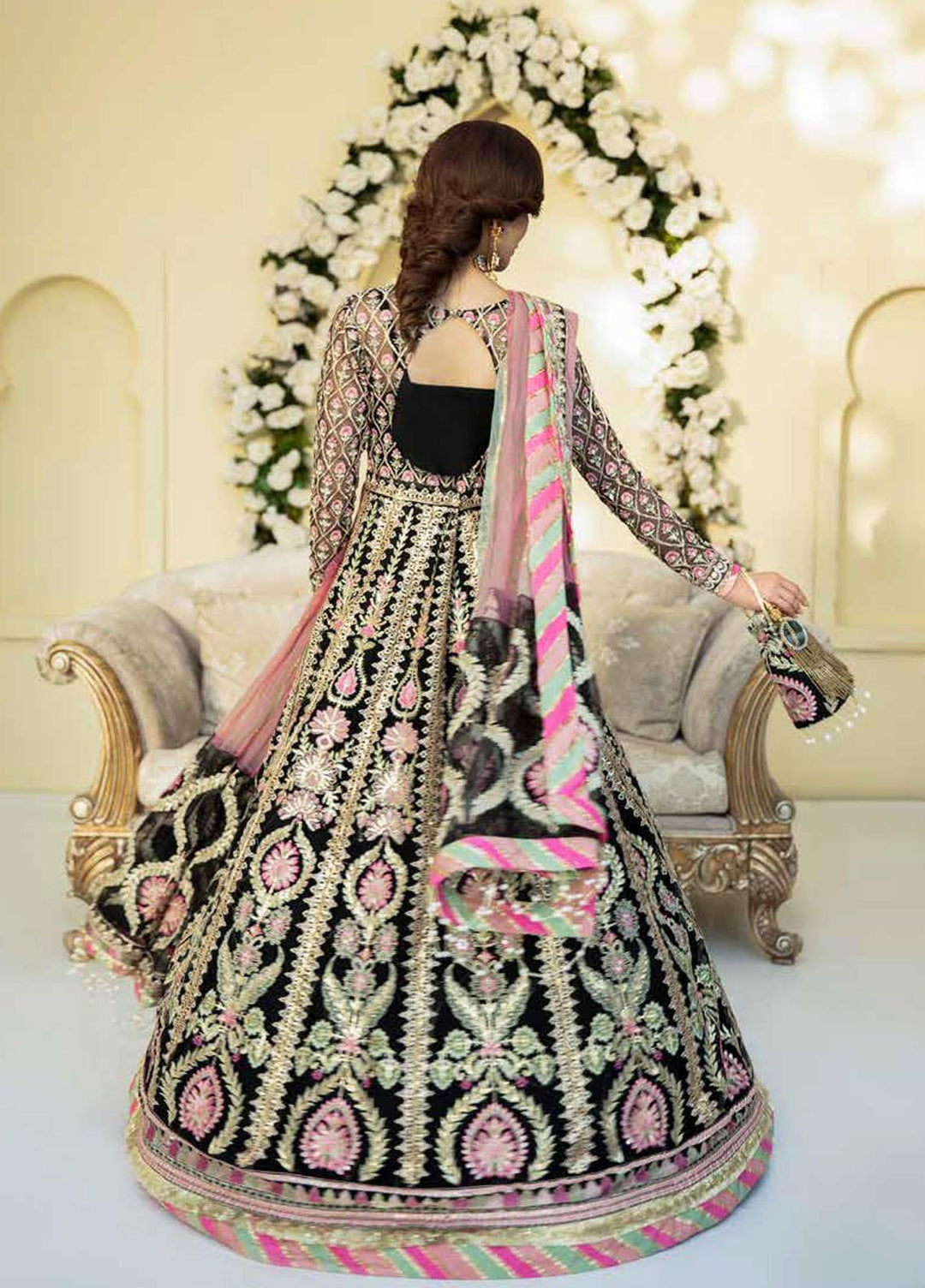 Alif By AJR Couture Embroidered Net Suits Unstitched 3 Piece AJR21WD 03 Callista - Wedding Collection