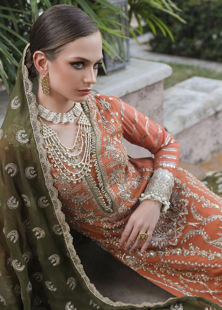 Alif By AJR Couture Embroidered Chiffon Suits Unstitched 4 Piece AJR23AL ALC-03 Flora - Luxury Collection