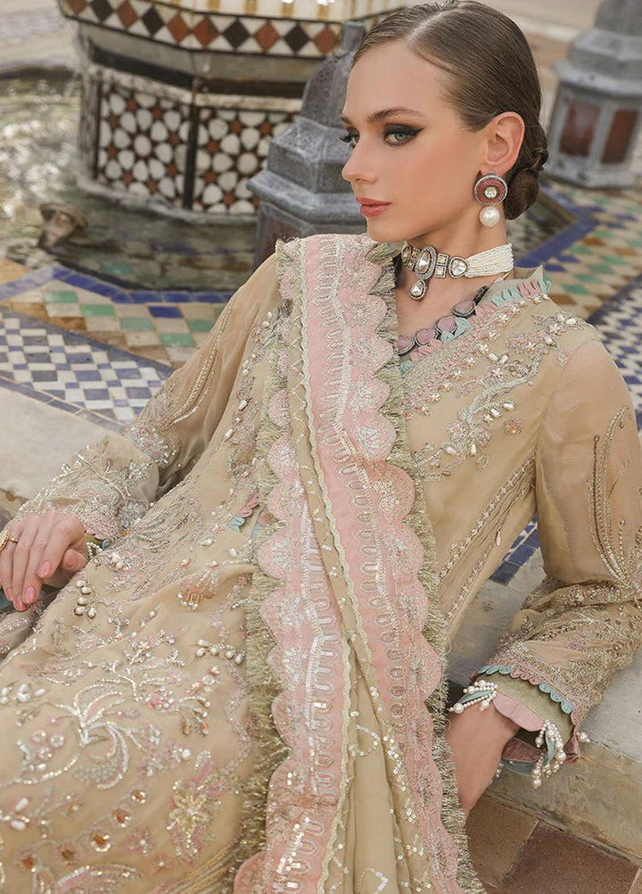 Alif By AJR Couture Embroidered Chiffon Suits Unstitched 4 Piece AJR23AL ALC-05 Serene - Luxury Collection