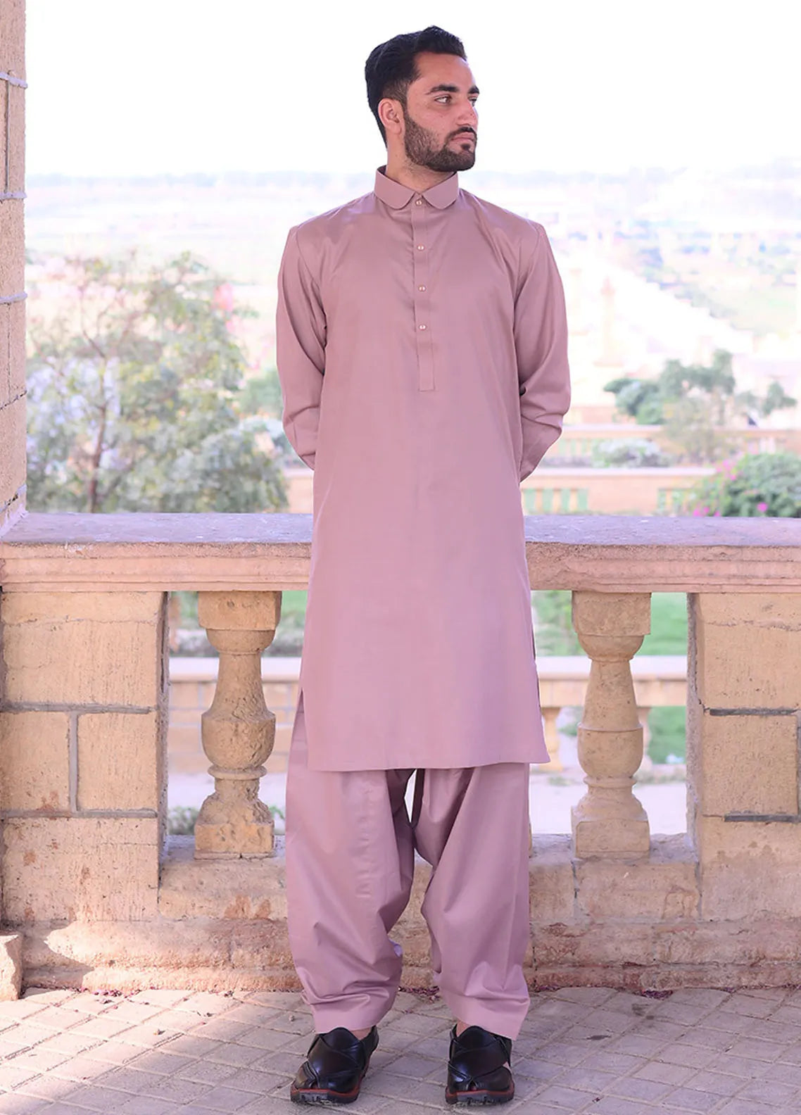 Ethnic Wear by Alif Yay Pret Plain Blended 3 Piece Suit AY-016