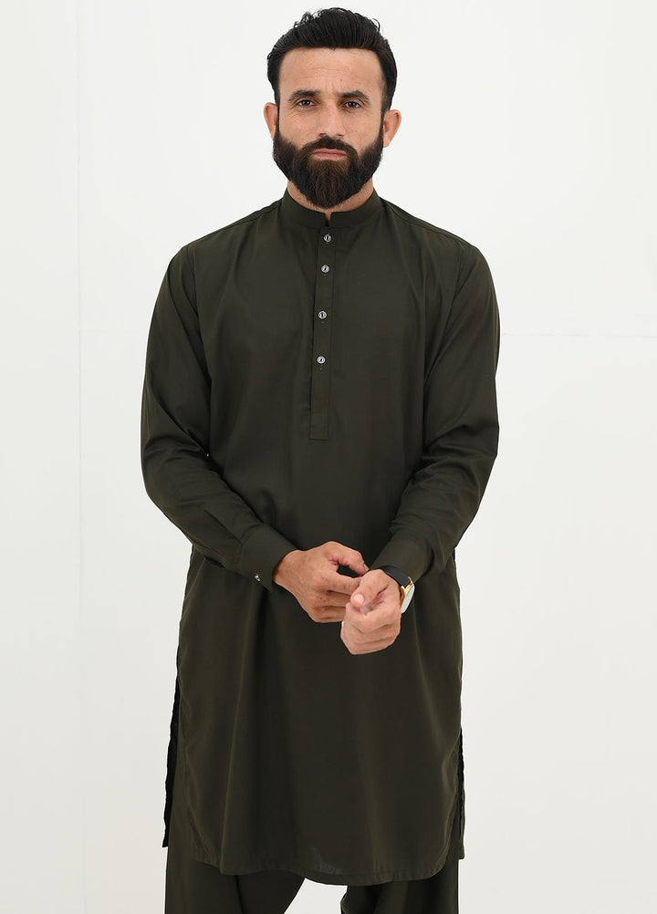 Alif Yay Pret Plain Blended Kurta-Shalwar AY-023