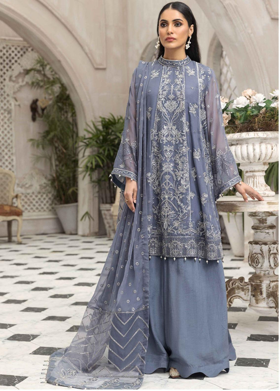 Ek Dastaan By Alizeh Fashion Embroidered Chiffon Suits Unstitched 3 Piece AFB22ED 05 Manzil - Festive Collection