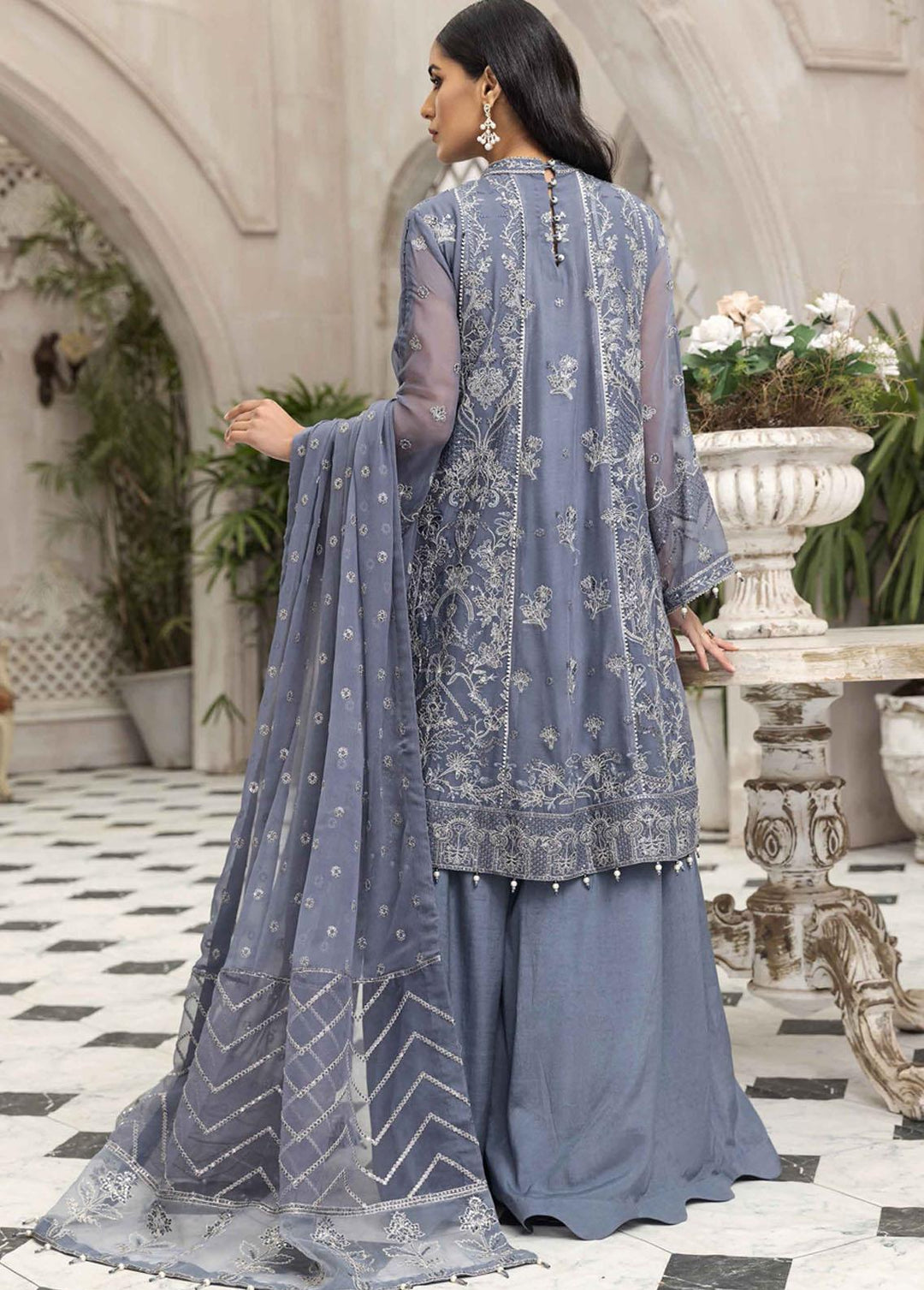 Ek Dastaan By Alizeh Fashion Embroidered Chiffon Suits Unstitched 3 Piece AFB22ED 05 Manzil - Festive Collection