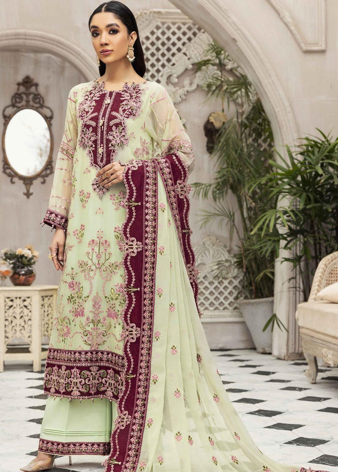 Ek Dastaan By Alizeh Fashion Embroidered Chiffon Suits Unstitched 3 Piece AFB22ED 06 Nora - Festive Collection