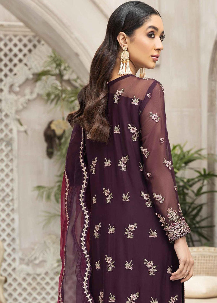 Ek Dastaan By Alizeh Fashion Embroidered Chiffon Suits Unstitched 3 Piece AFB22ED 08 Pariwash - Festive Collection