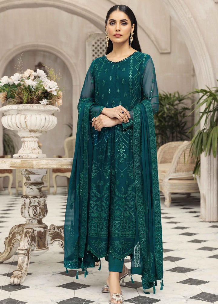 Ek Dastaan By Alizeh Fashion Embroidered Chiffon Suits Unstitched 3 Piece AFB22ED 09 Tabeer - Festive Collection