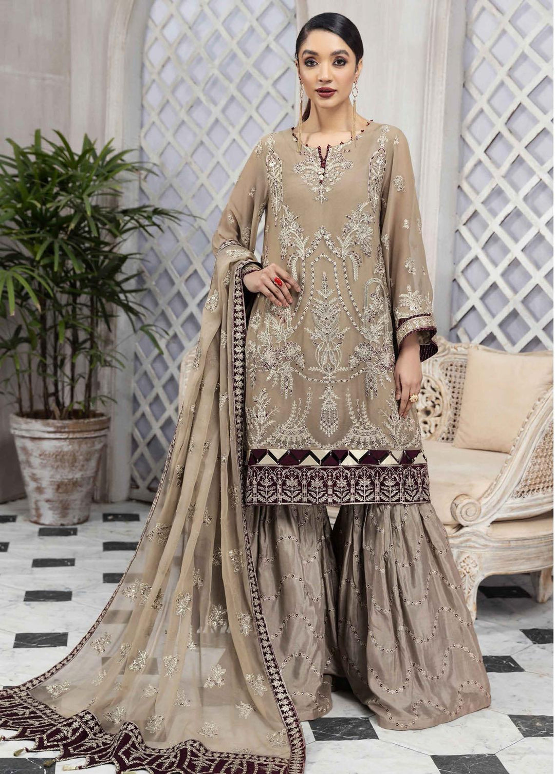 Ek Dastaan By Alizeh Fashion Embroidered Chiffon Suits Unstitched 3 Piece AFB22ED 10 Vasl - Festive Collection