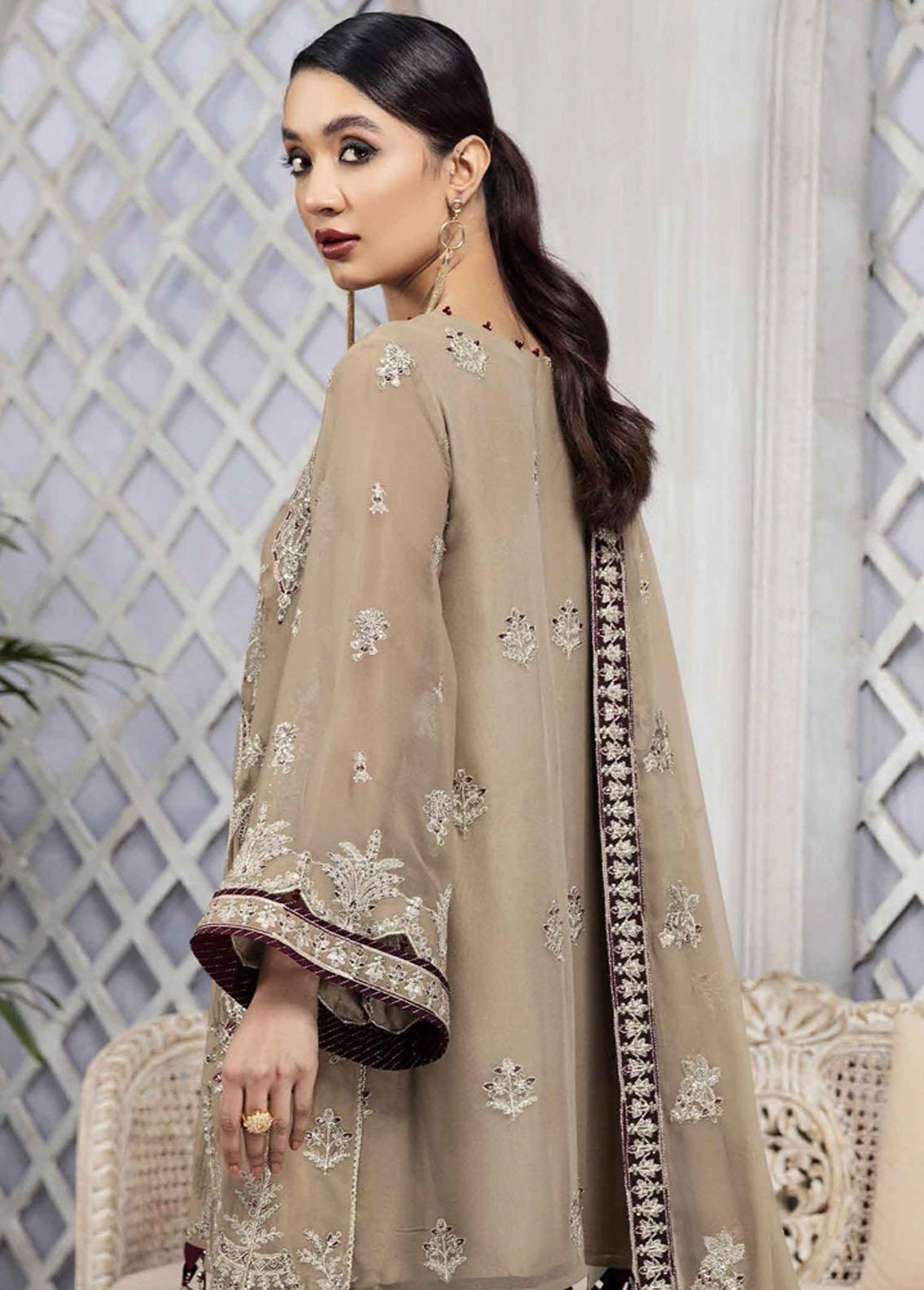 Ek Dastaan By Alizeh Fashion Embroidered Chiffon Suits Unstitched 3 Piece AFB22ED 10 Vasl - Festive Collection