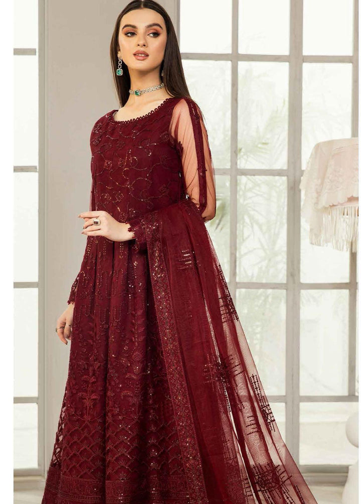 Alizeh Fashion by Bilal Embroidery Embroidered Net Suits Unstitched 3 Piece ABF22F 01 Gulrukh - Formal Collection