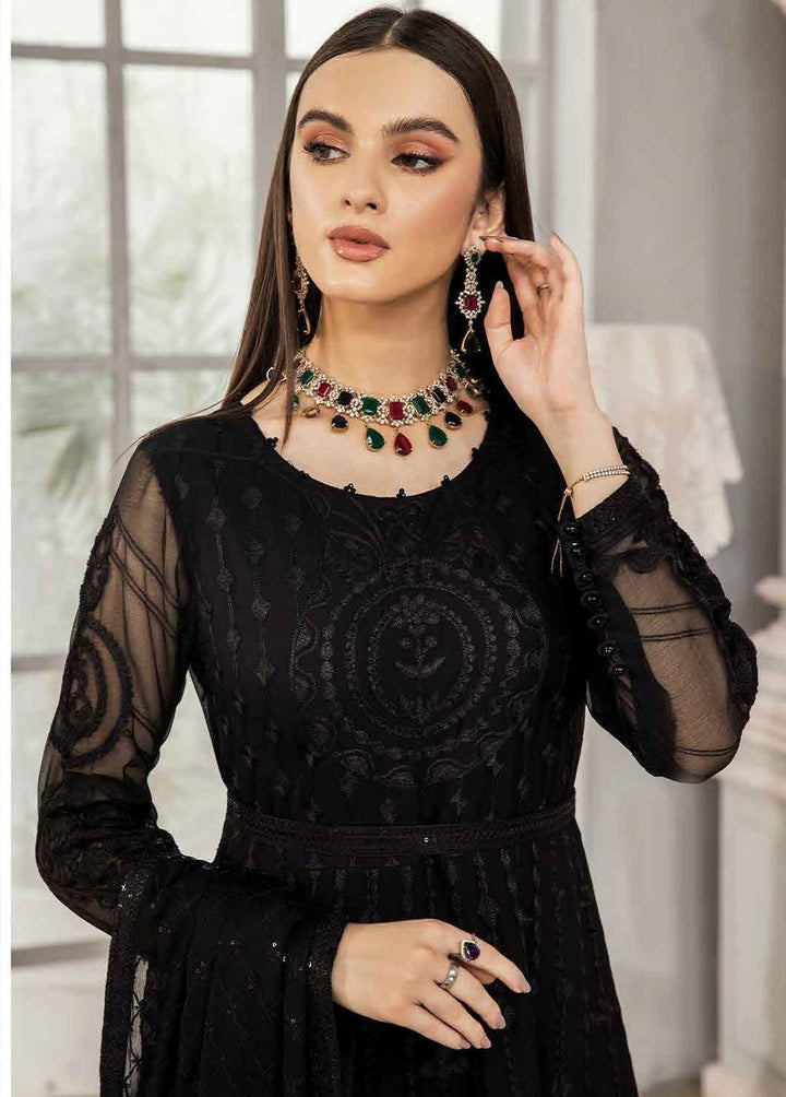 Alizeh Fashion by Bilal Embroidery Embroidered Chiffon Suits Unstitched 3 Piece ABF22F 03 Koyal - Formal Collection