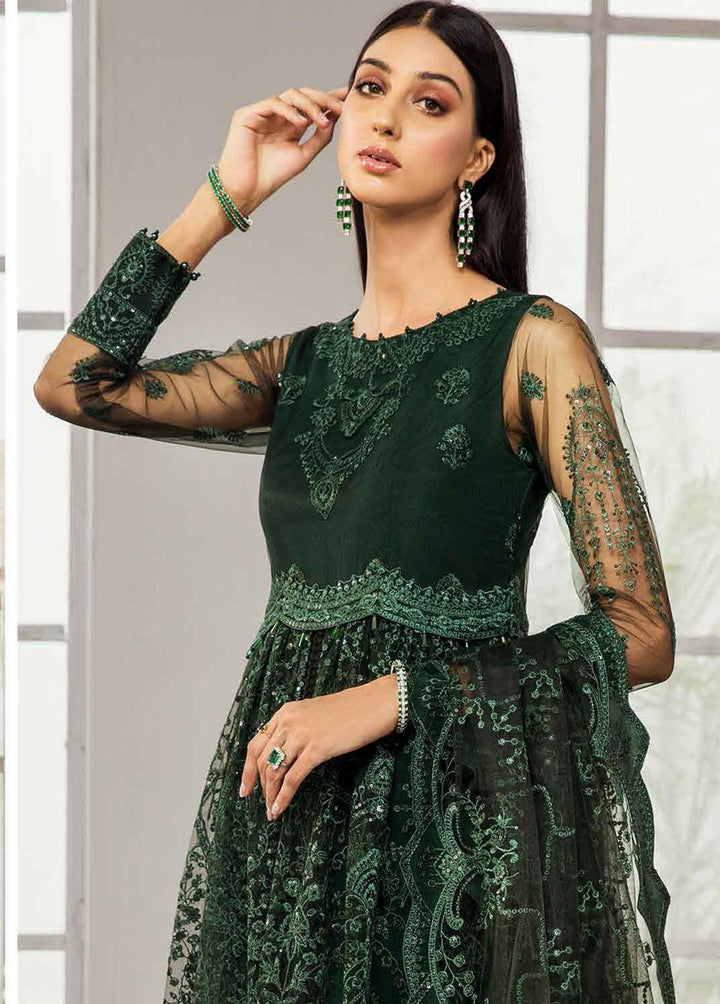 Alizeh Fashion by Bilal Embroidery Embroidered Net Suits Unstitched 3 Piece ABF22F 05 Zora - Formal Collection