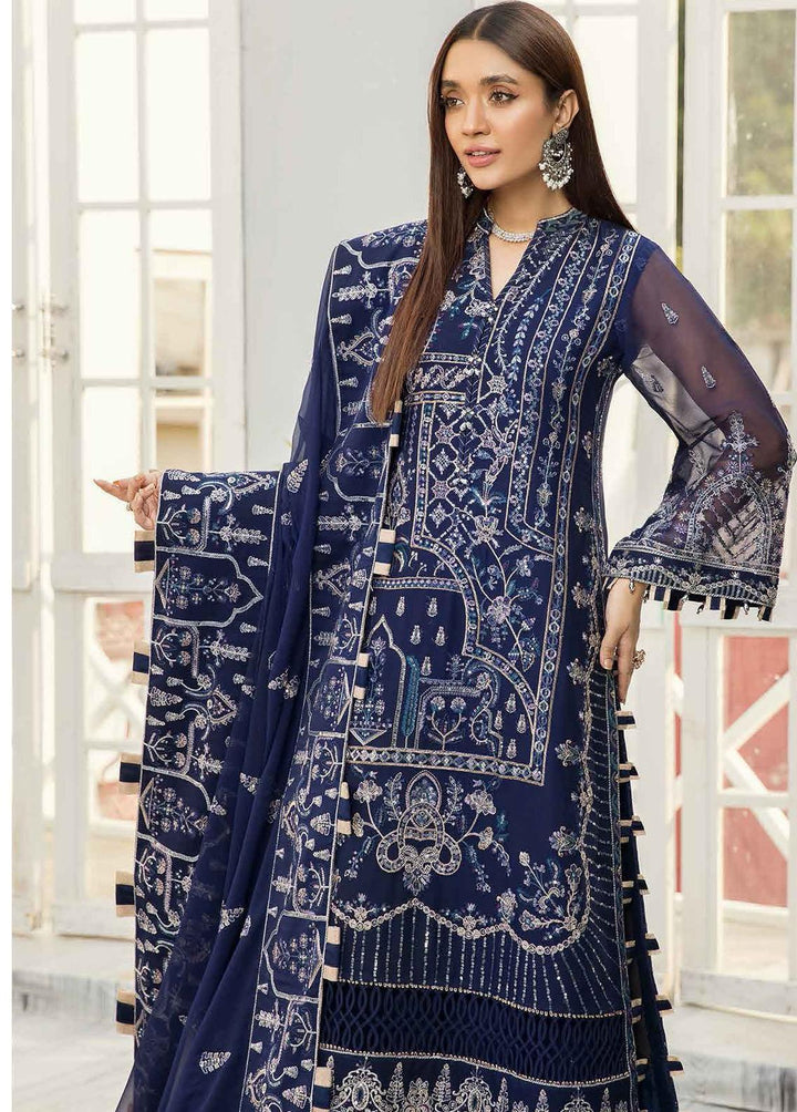 Alizeh Fashion by Bilal Embroidery Embroidered Chiffon Suits Unstitched 3 Piece ABF22F 07 Zartash - Formal Collection