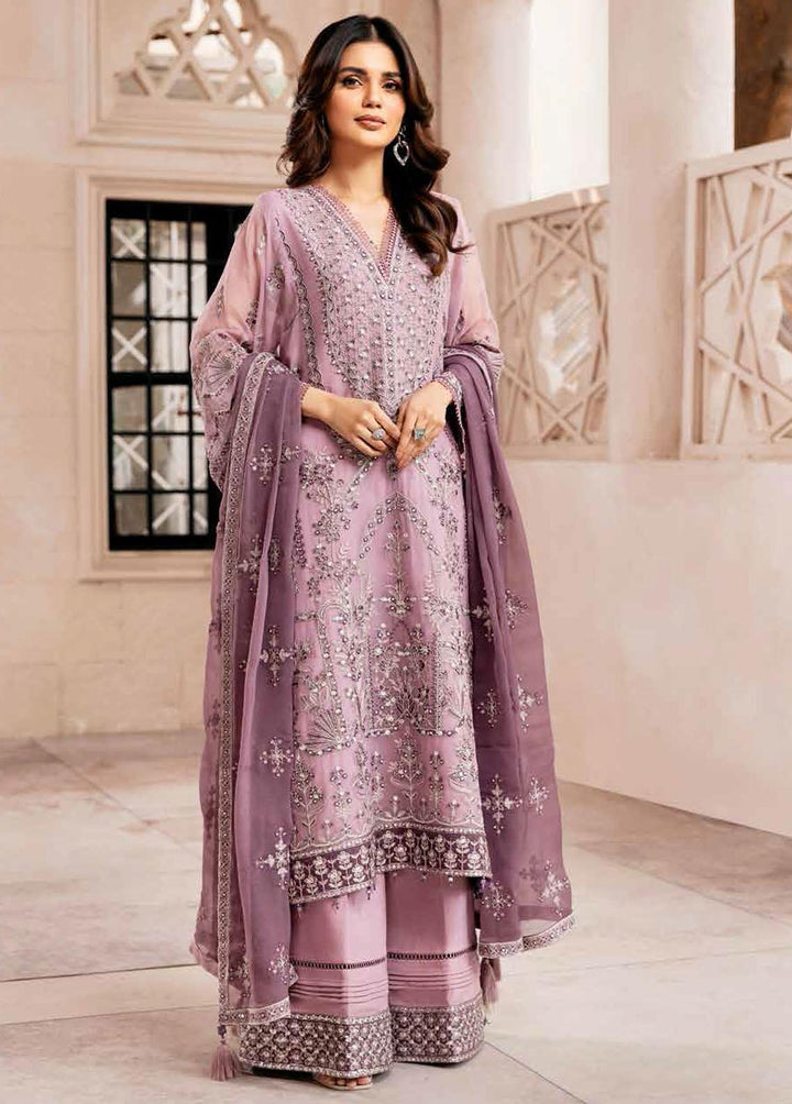 Alizeh Fashion by Bilal Embroidery Embroidered Chiffon Suit Unstitched 3 Piece AFB22F 06 Delia - Festive Collection
