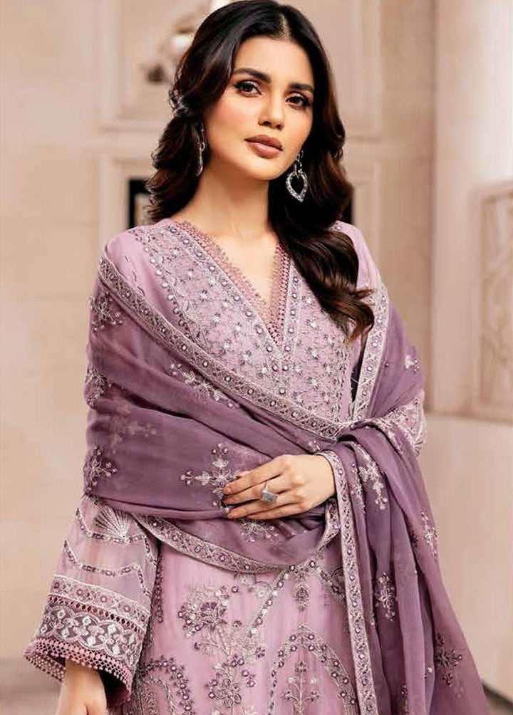 Alizeh Fashion by Bilal Embroidery Embroidered Chiffon Suit Unstitched 3 Piece AFB22F 06 Delia - Festive Collection