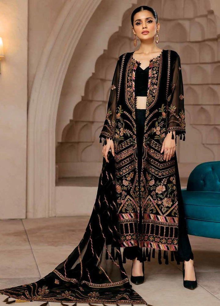Alizeh Fashion by Bilal Embroidery Embroidered Chiffon Suit Unstitched 3 Piece AFB22F 09 Muberra - Festive Collection