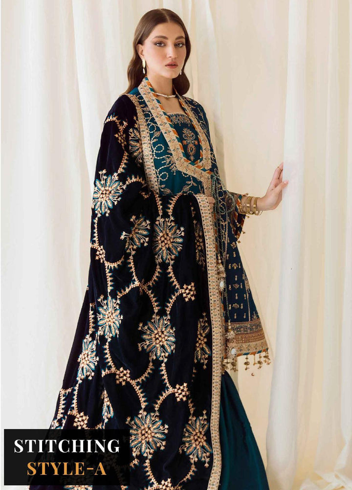 Alizeh Fashion by Bilal Embroidery Embroidered Chiffon Suits Unstitched 3 Piece AFB22PV Dasht-E-Naz - Luxury Collection