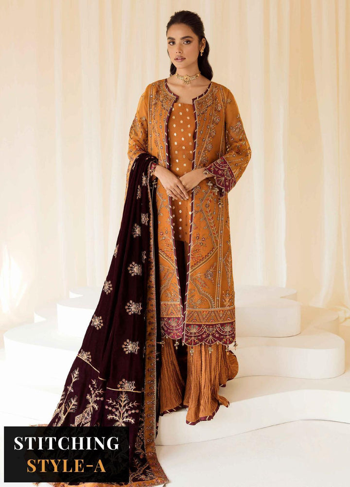 Alizeh Fashion by Bilal Embroidery Embroidered Organza Suits Unstitched 3 Piece AFB22PV Zar Begum - Luxury Collection