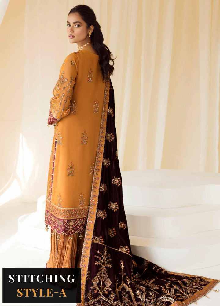 Alizeh Fashion by Bilal Embroidery Embroidered Organza Suits Unstitched 3 Piece AFB22PV Zar Begum - Luxury Collection