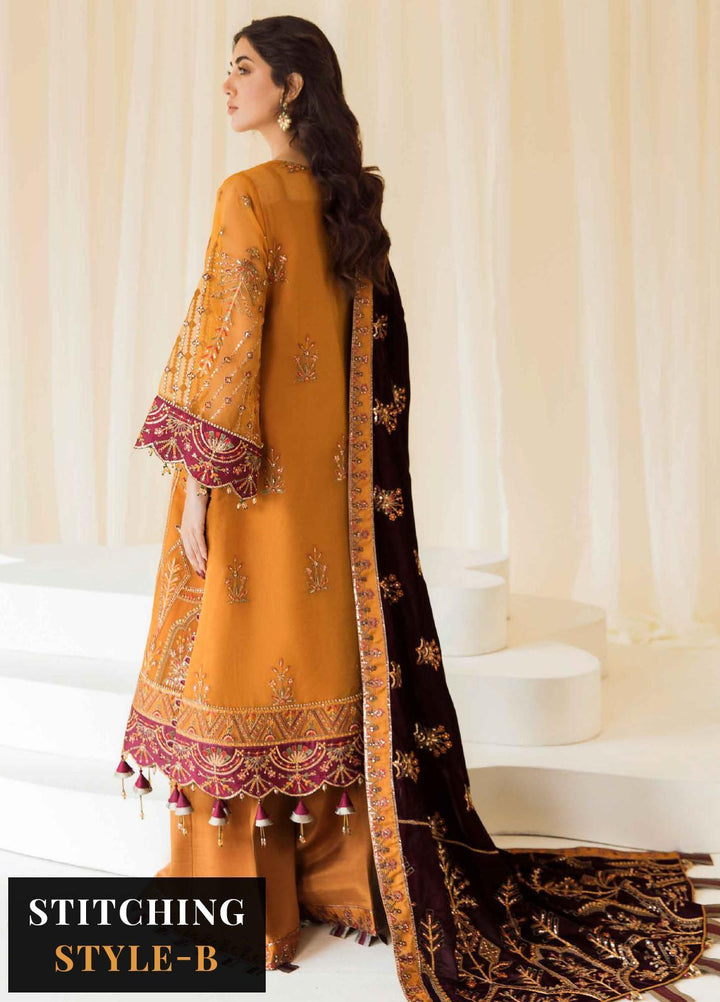 Alizeh Fashion by Bilal Embroidery Embroidered Organza Suits Unstitched 3 Piece AFB22PV Zar Begum - Luxury Collection