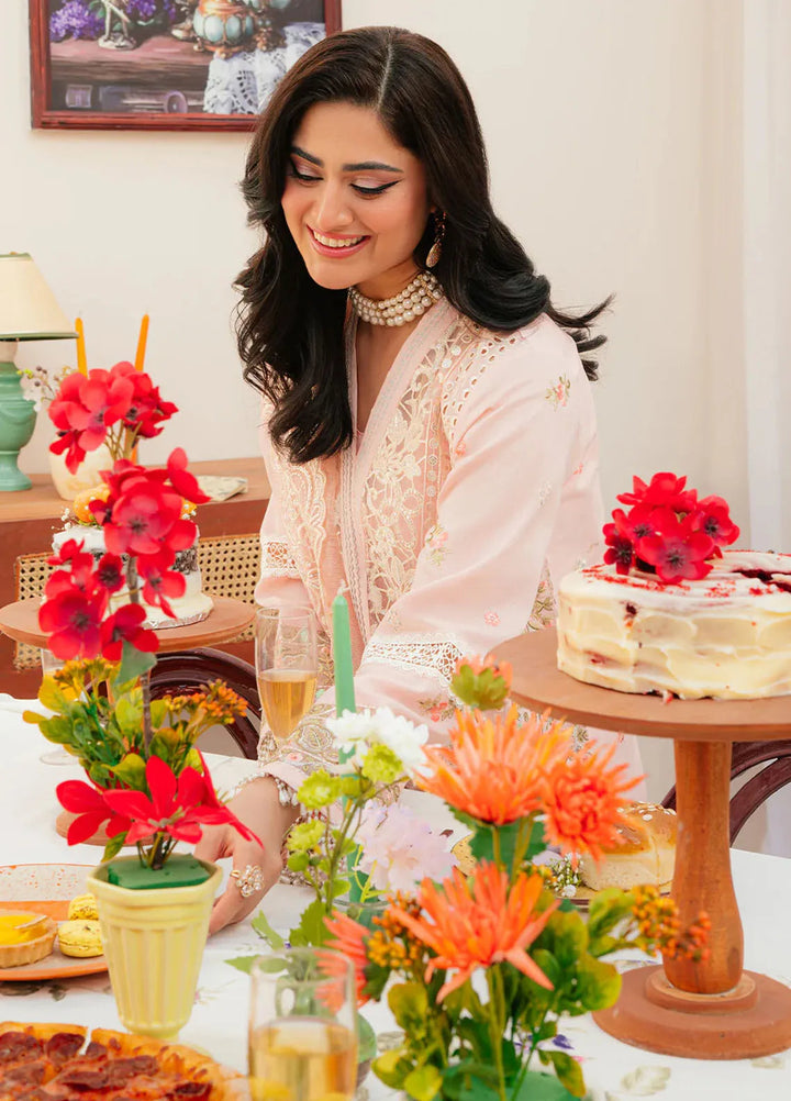 Allenura By Mahnur Embroidered Lawn Suits Unstitched 3 Piece MN24A D-03 Azure - Luxury Collection